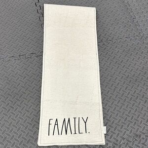 Rae Dunn Cream Table Runner - Family